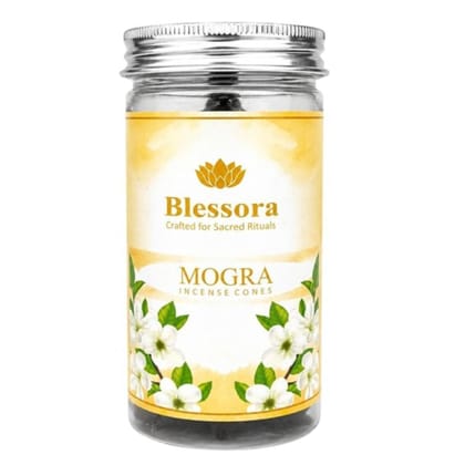 Dhoop Cones for Home – Premium Masala Incense Cones with Long Lasting Fragrance for Puja, Meditation & Yoga (35 Units (Mogra)