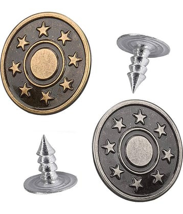 Jeans Buttons, 10 Sets Jean Buttons Replaceable Can Adjust The Waist Size to Make it Fit Perfectly, No Sew Metal Pants Buttons, Suitable for Men Women and Children's Jeans and Jean Jacket