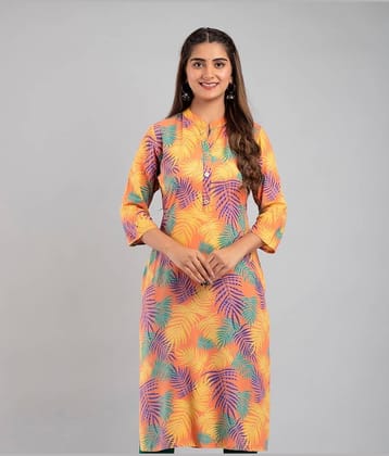 MAUKA - Multicolor Rayon Women's Straight Kurti ( Pack of 1 )