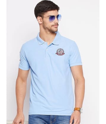 Riss Pack of 1 Polyester Regular Fit Embroidered Half Sleeves Men's Polo T Shirt ( White )