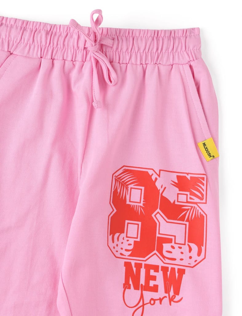 Chic Kids Girls Capri Pants Cotton French Terry Bon Bon Pink New York 2025 at ShopCircuit | ONDC