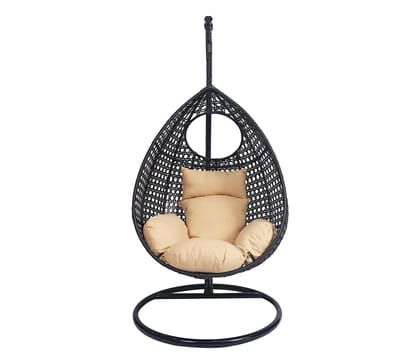 SINGLE SEATER HANGING SWING WITH STAND FOR BALCONY AND GARDEN