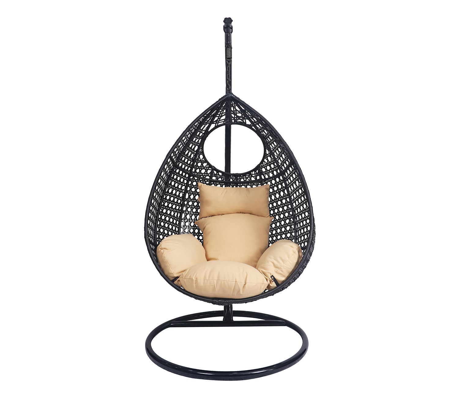 SINGLE SEATER HANGING SWING WITH STAND FOR BALCONY AND GARDEN