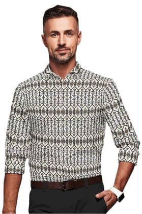 Men's Cotton Blended Printed Full Sleeve Shirt (Multicolor, XL)-PID53454 Men's Cotton Blended Printed Full Sleeve Shirt (Multicolor, XL)-PID53454