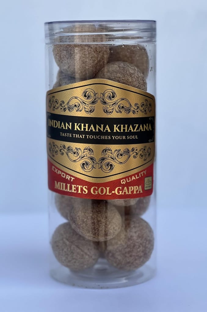 INDIAN KHANA KHAZANA Readymade Pani-Puri 250gm | Indian Roast Millets Tasty Pani-Puri Ready to Cook Fry Papad Golgappa | No Added Preservative