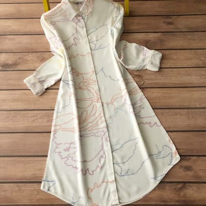 Chic and Elegant White Color Designing Fancy Kurti by GlamaStitch-M