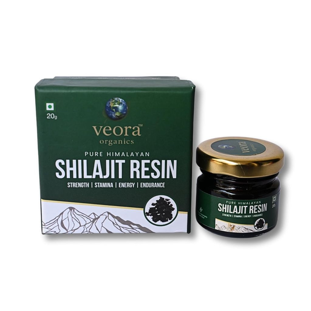 Veora Organics Pure Shilajit Resin | Himalayan with 75% Fulvic Acid & 85+ Trace Minerals | Natural Energy, Strength & Stamina Support | Lab Tested | Natural Energy Booster For Man And Woman