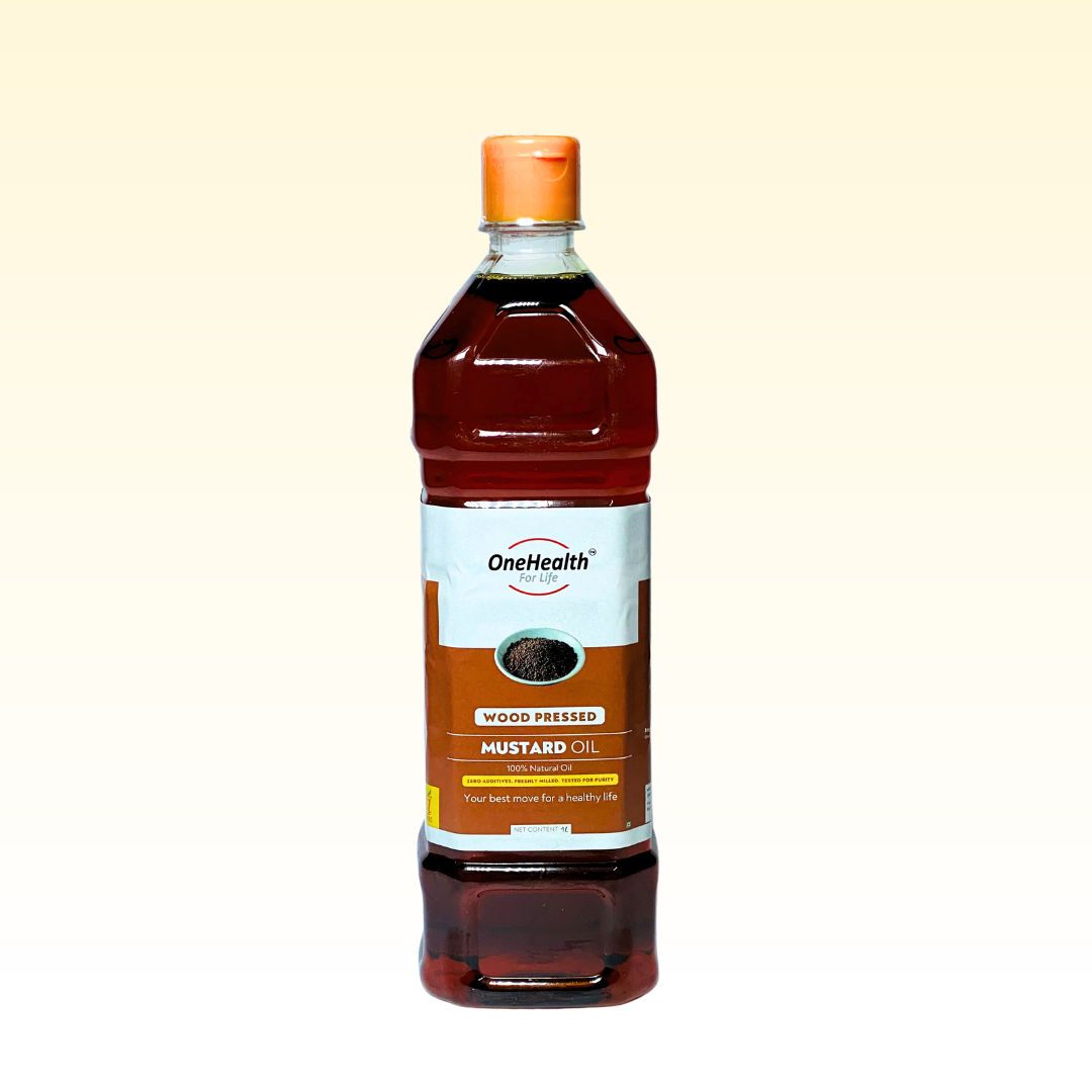 OneHealth Wood Pressed Mustard Oil, 500 ml