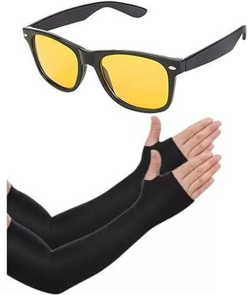 Bentag Combo Pack of Riding Night Vision Goggles and Arm Sleeves