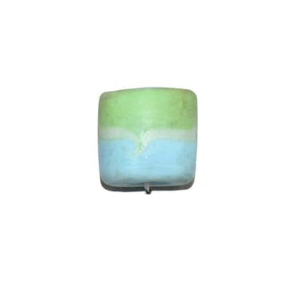 Beadwaala Handmade Fancy Lampwork Glass Beads For Jewelry Making. (Flat Square) SFL-160-Per Packet 25 Pcs / 15X8 MM