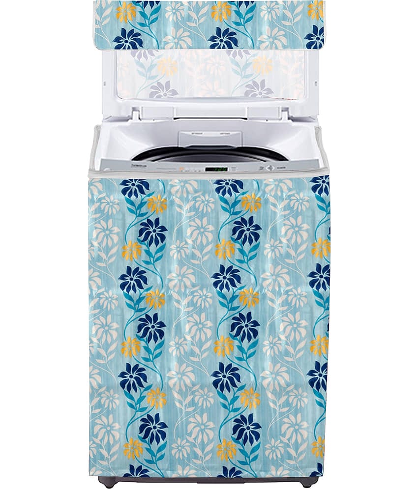 E-Retailer Single Polyester White Washing Machine Cover for Universal 8 kg Top Load