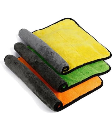 Penyan™ Heavy Microfiber Cloth for Car Cleaning and Detailing, Double Sided, Extra Thick Plush Microfiber Towel Lint-Free, 800 GSM, Size 30 x 45 cm, Pack of 3