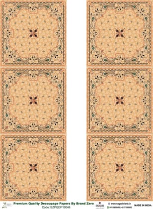 Brand Zero Premium Quality Decoupage Paper Pack of Two - Design Code: BZPQDP10046