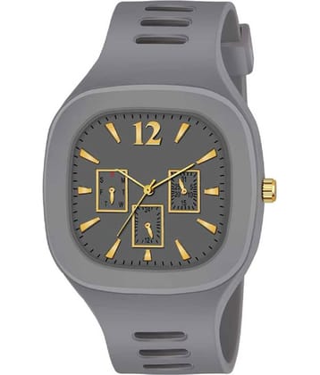 Renaissance Traders - Light Grey Silicon Chronograph Men's Watch