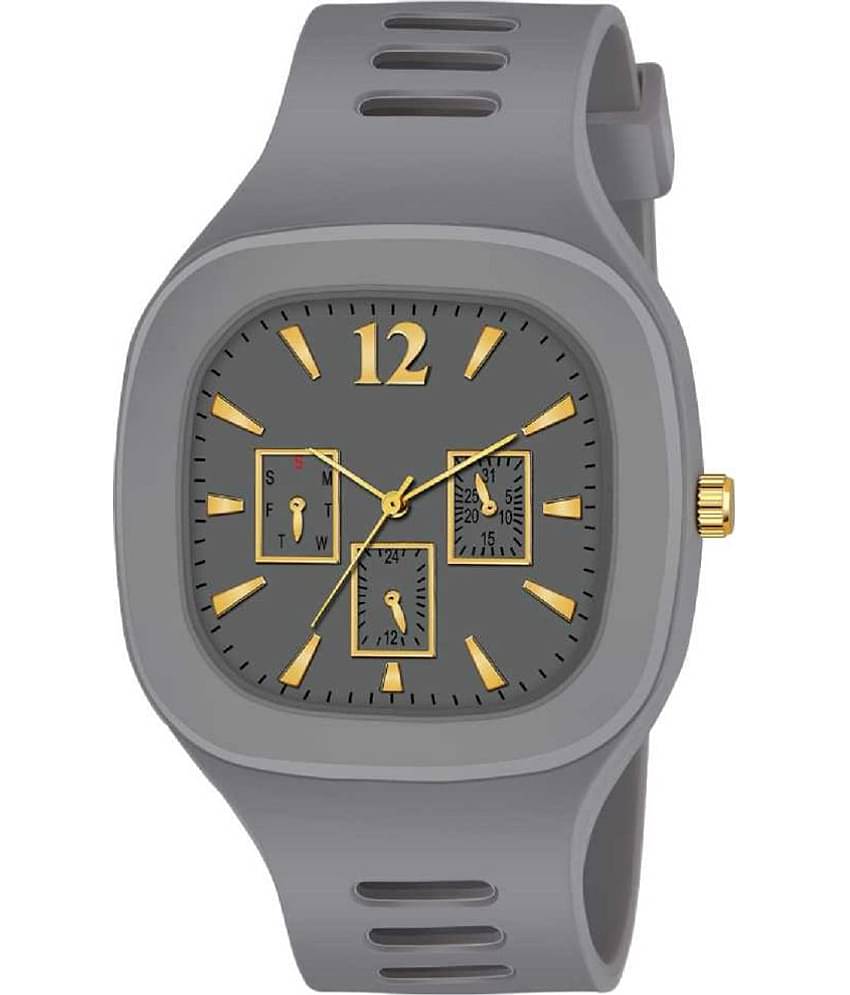 Renaissance Traders - Light Grey Silicon Chronograph Men's Watch
