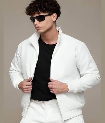 PLUS PARADISE Polyester Men's Windcheater Jacket - White ( Pack of 1 )