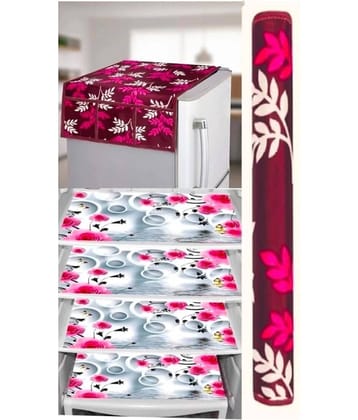 Revexo Set of 5 PVC Multicolor Fridge Mats