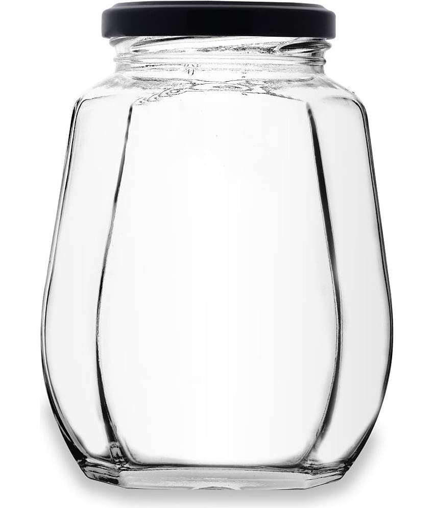 CROCO JAR - Black Glass Food Container ( Pack of 1 )