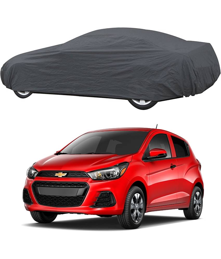 CARNEST Car Body Cover for Chevrolet Spark [2007-2012] Without Mirror Pocket ( Pack of 1 ) , Grey