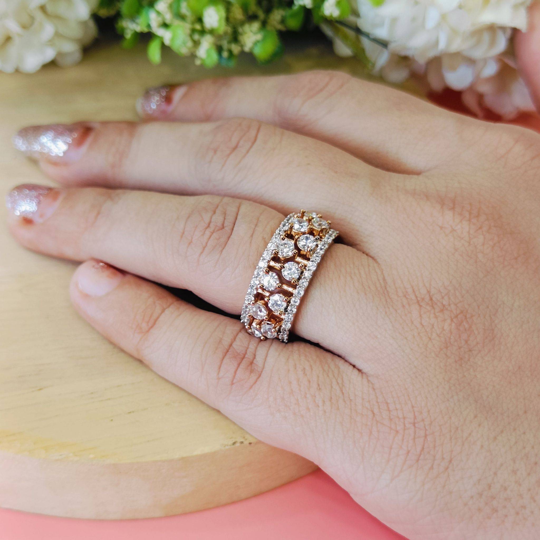 Vs Sterling Silver Cocktail Ring 197 7g-9