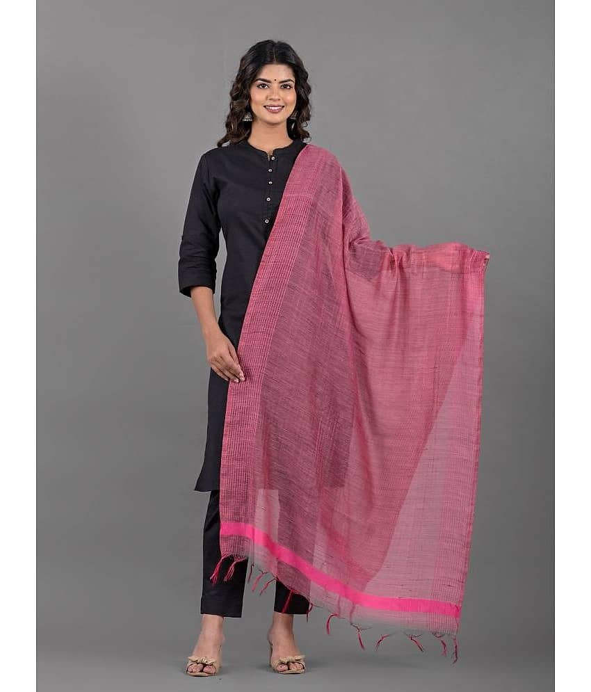Apratim Pink Cotton Women's Dupatta - ( Pack of 1 )