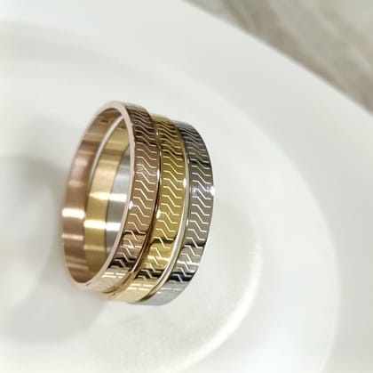 Set of Three Stainless Steel Unisex Kada- STKD 4152