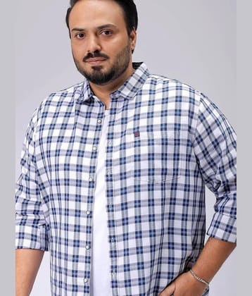 HARDSODA Cotton Blend Regular Fit Checks Full Sleeves Mens Casual Shirt - White ( Pack of 1 ) - None