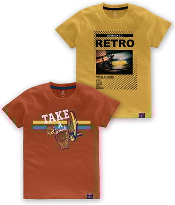 CODEZ Pack of 3 Boys Cotton Blend T-Shirt ( Multi Color )