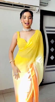 Yellow Georgette 1-Minute Ready-to-Wear Saree - Embrace Elegance Effortlessly  by SHIV TEXTILES Yellow Georgette 1-Minute Ready-to-Wear Saree - Embrace Elegance Effortlessly  by SHIV TEXTILES
