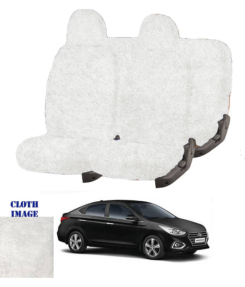 Hyundai Verna White 5 Seater Car Seat Cover