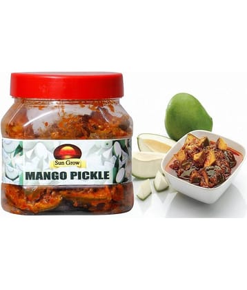 Sun Grow Organic Home Made ,Hand Made & Mother Made Herbal Spicy Punjabi Masaledar Aam Ka Achaar Pickle 400 g
