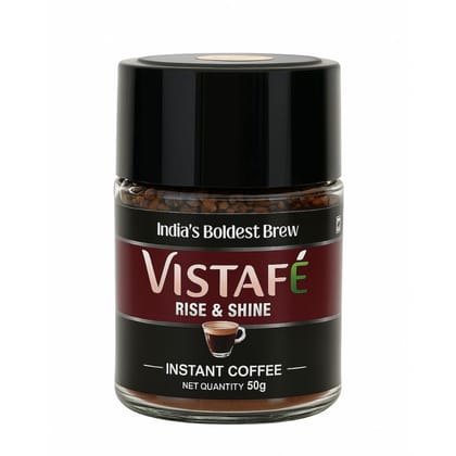 Vistafe Rise & Shine Pure Instant Coffee for Strong Energy