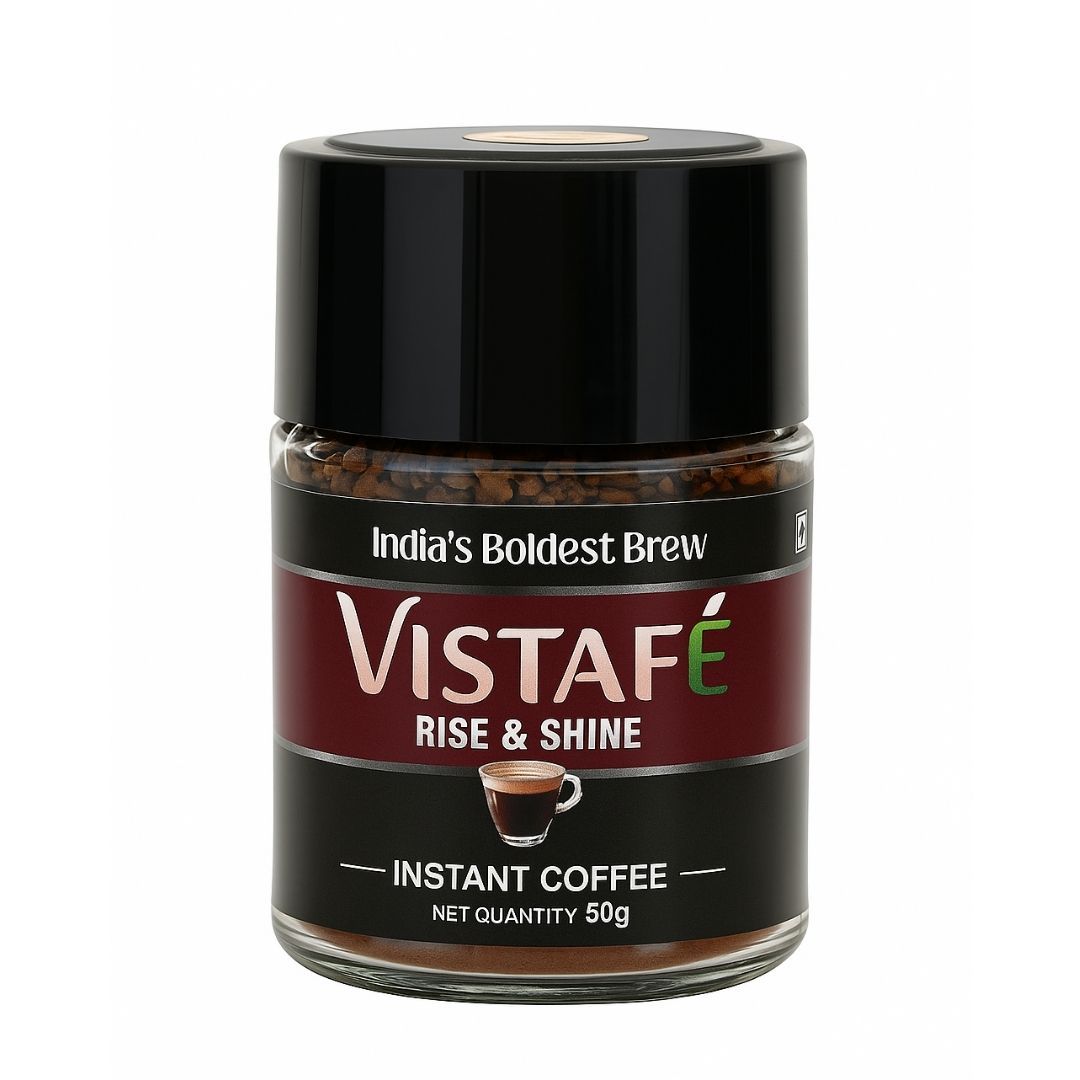 Vistafe Rise & Shine Pure Instant Coffee for Strong Energy