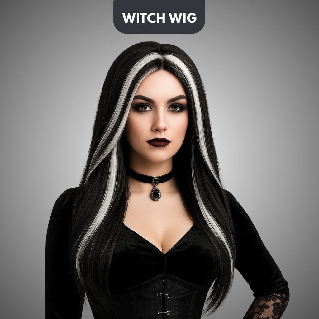 Witch Wig Black White - Party and Festive Needs | Buy online on ZillyBuy
