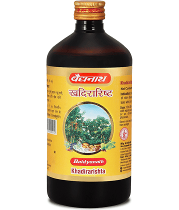 Baidyanath Khadirarishta Helps in Blood Purification, Skin and Intestinal Problems 450ml (Pack of 1)