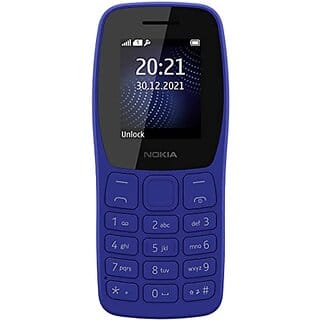 Nokia 105 classic ( Single Sim, 1.77 Inch Display, 2000 mAh Battery, Blue)