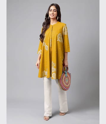 Janasya Women's Cotton Tunic ( Purple )