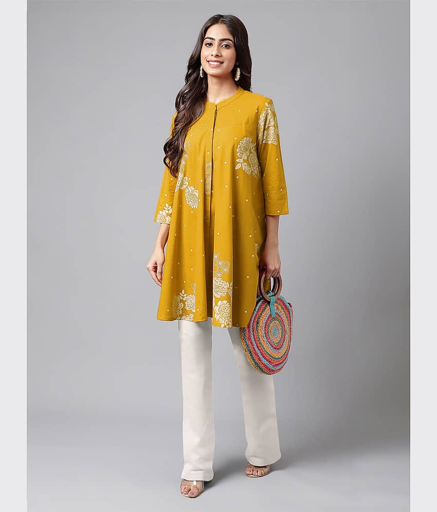 Janasya Women's Cotton Tunic ( Purple )