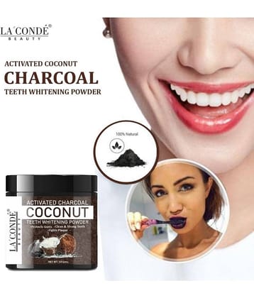 LA' CONDE' Coconut Shell Activated Charcoal Tooth Powder Breath Freshener 50 g