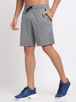 Invincible Men's Melange Training Shorts-Grey / S