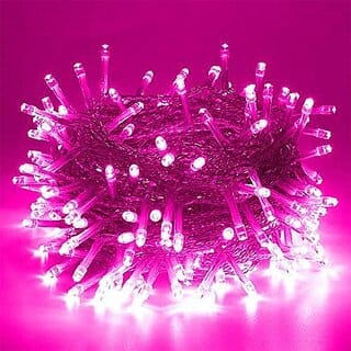 DAYBETTER Pink 15M String Light, Rice Light, Diwali Decorative Ladi Light Pack of 1