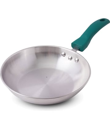 The Indus Valley Fry Pan - 8.2inch Stainless Steel No Coating Fry Pan ( Pack of 1 )