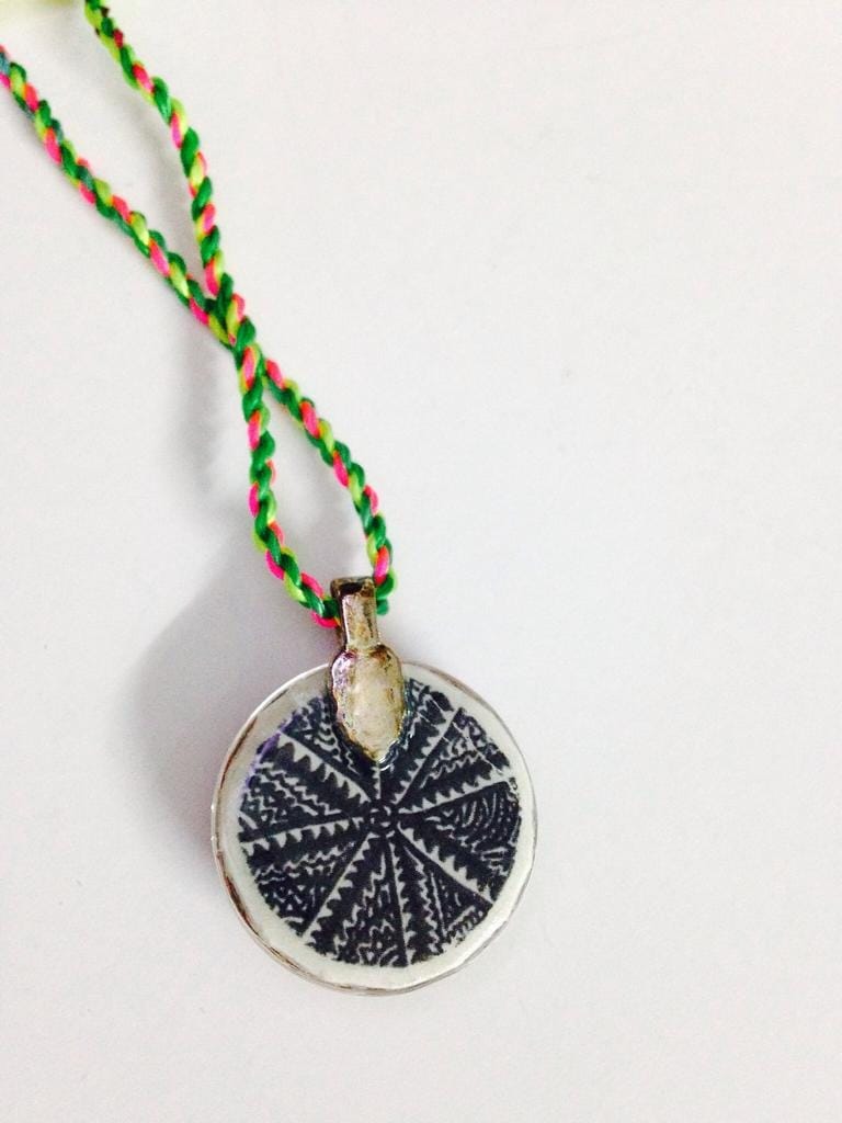 Fiery Red Circle Pendant