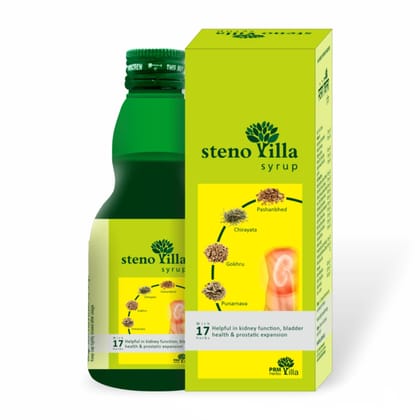 Steno Villa Syrup Kidney Care Treat Urinary Tract Infections 200 ML Pack of 2