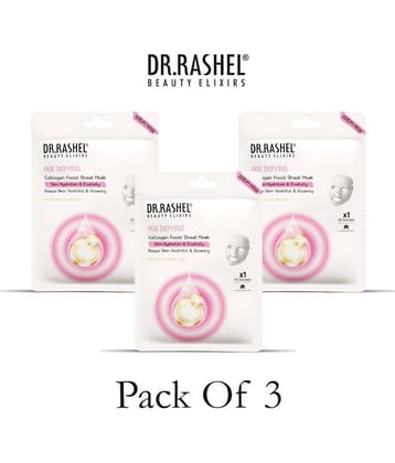 DR.RASHEL Age Defying Sheet Mask for Deep Hydration Suits All Skin Types 20 gm each ( Pack of 3)