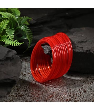 Somil Red Bangle Set ( Pack of 12 )