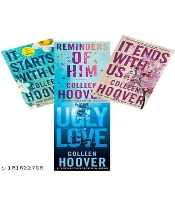 ( Combo of 4 books ) It Starts with Us: A Novel + Reminders of Him+ It Ends with Us + Ugly Love ( paperback )