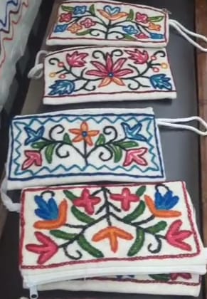 Kashmari Embroidery Hand Pouch