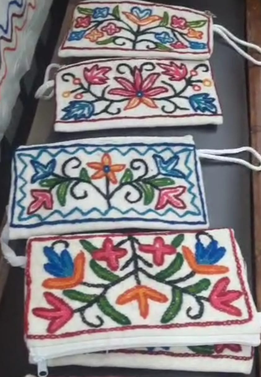 Kashmari Embroidery Hand Pouch
