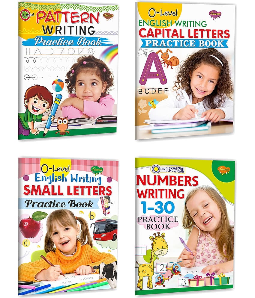 Sawan Present Nursery Writing Practice Books | Pack of 4 Books | By Manojpublications